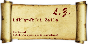 Légrádi Zella névjegykártya